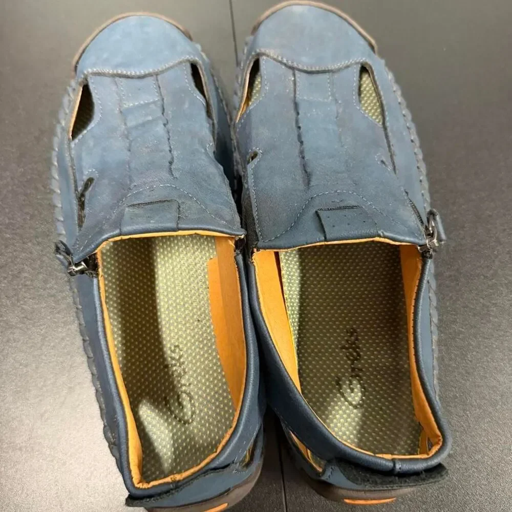 Greks Men's Blue and Navy Sandals